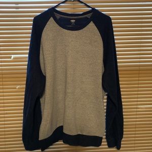 Grey and navy blue sweater